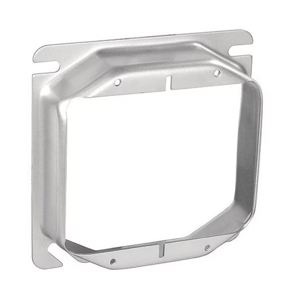 Device Ring, 2 Gang(s), Galvanized Steel, Square Box Type, Southwire, Mfr#: 52C19